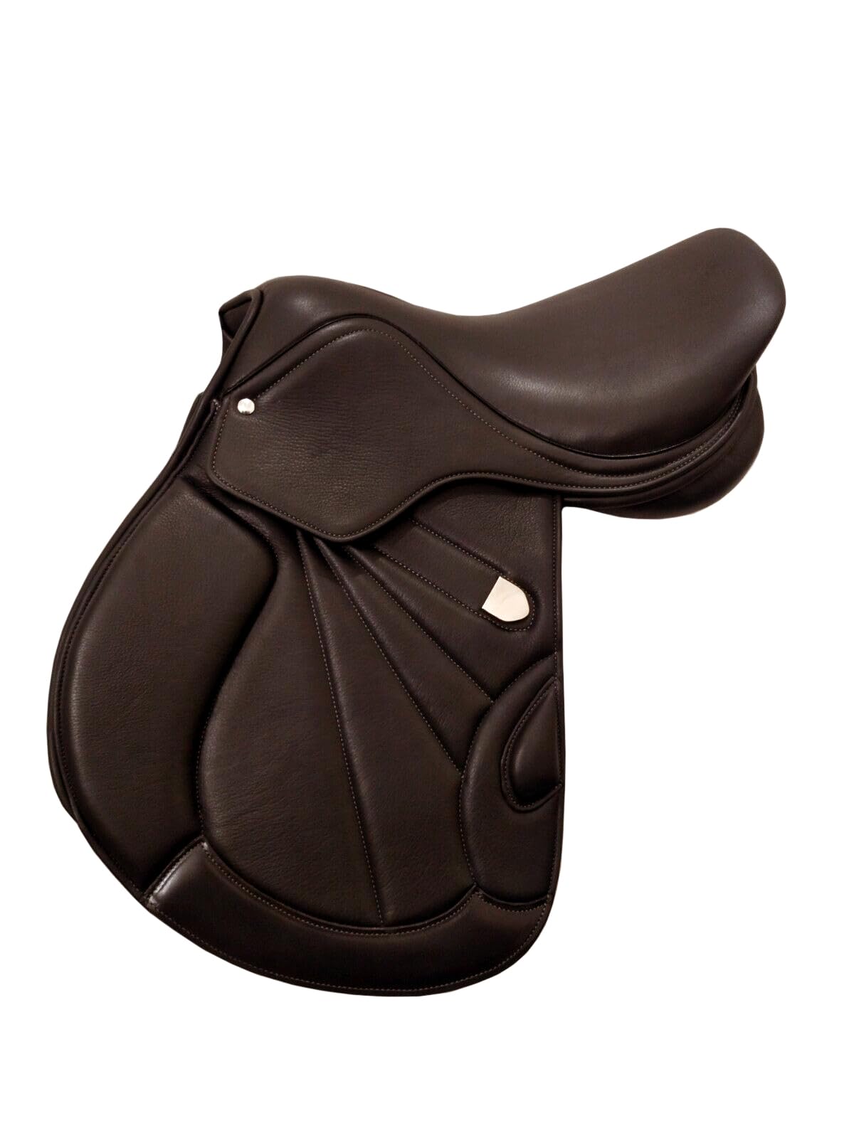 Sella per cavallo inglese Set di finimenti per cavalli da equitazione in pelle per tutti gli usi ST-ELS-009 (Sedile da 17 pollici)