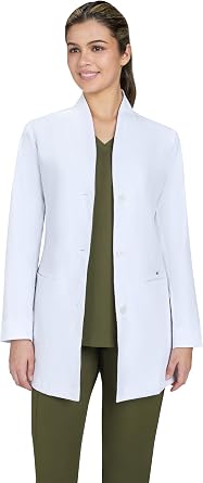 KOI Scrubs Essentials Care Womens 4-Pocket Stretch Lab Coat