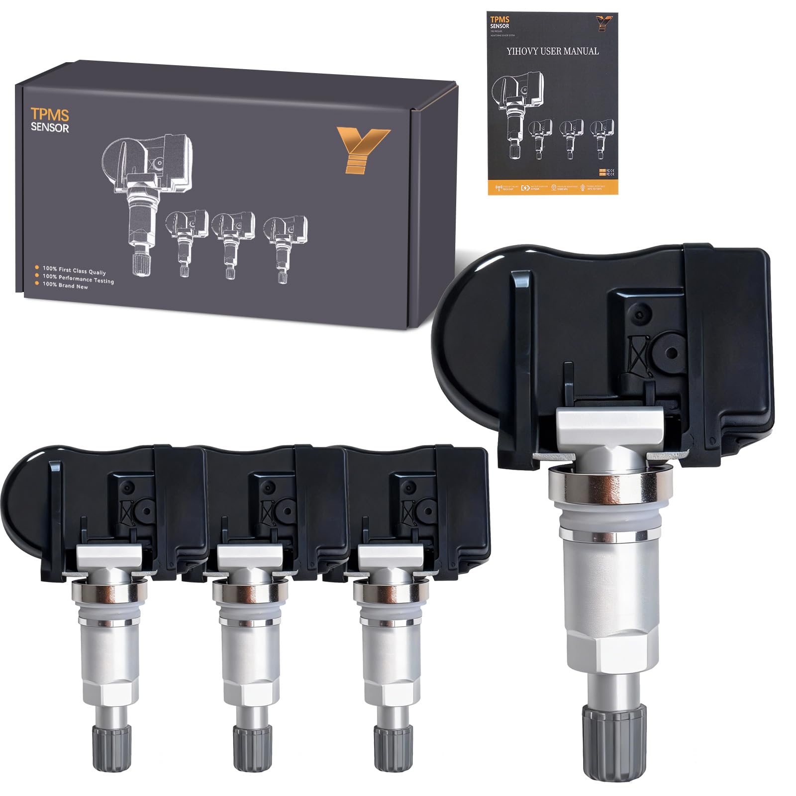 4PCS Pre-Programmed Tire Pressure Monitoring Sensor 433MHz TPMS 40700-3VU0A Fit for Nissan 2014 2015 2016 2017 2018 2019 14 15 16 17 18 19 Rogue 2014-2015 Rogue Select 407004CB0A