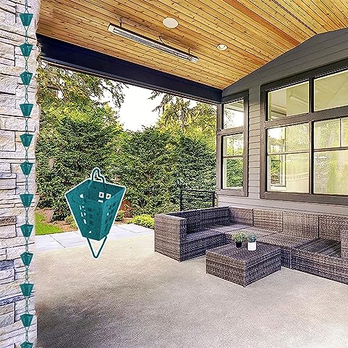 Chaînes de pluie en aluminium pour récupérateur de pluie de jardin et terrasse