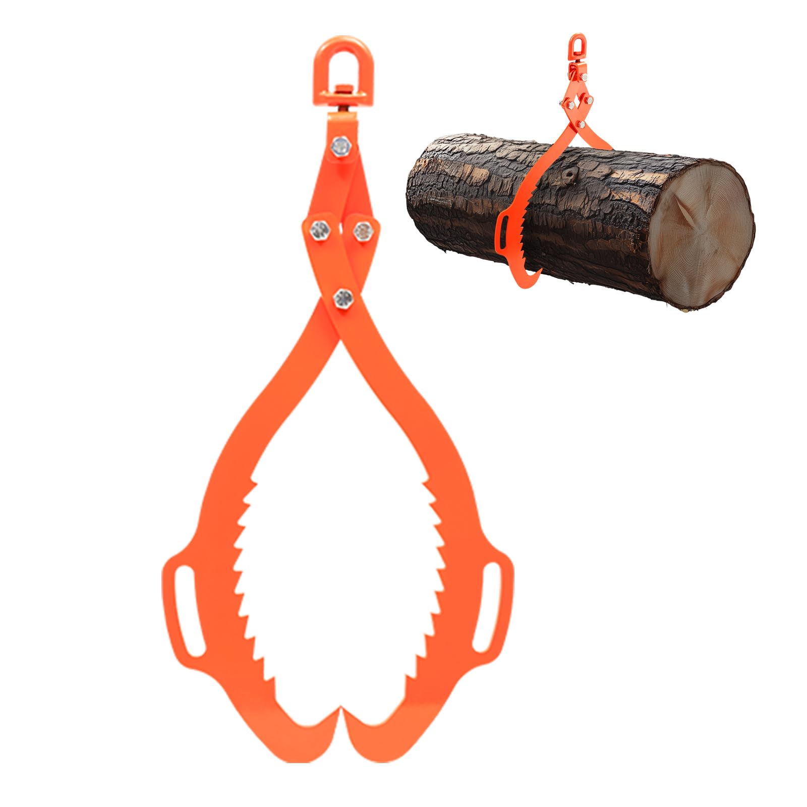 VEVOR Pince Forestière pour Troncs 812 mm, Pince de Levage pour Bois Bûches Grumes Pivotante 2 Griffes Capacité de Levage 700 kg Pinces en Acier Robuste, pour Camions, Tracteurs, Chariots Élévateurs