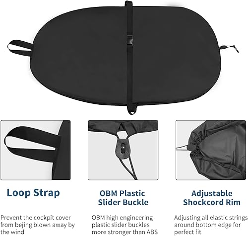 Miniatura 4 de UCEDER Waterproof Kayak Cockpit Cover Seal Cockpit Cover Maximum Protection for Your Ocean Cockpit