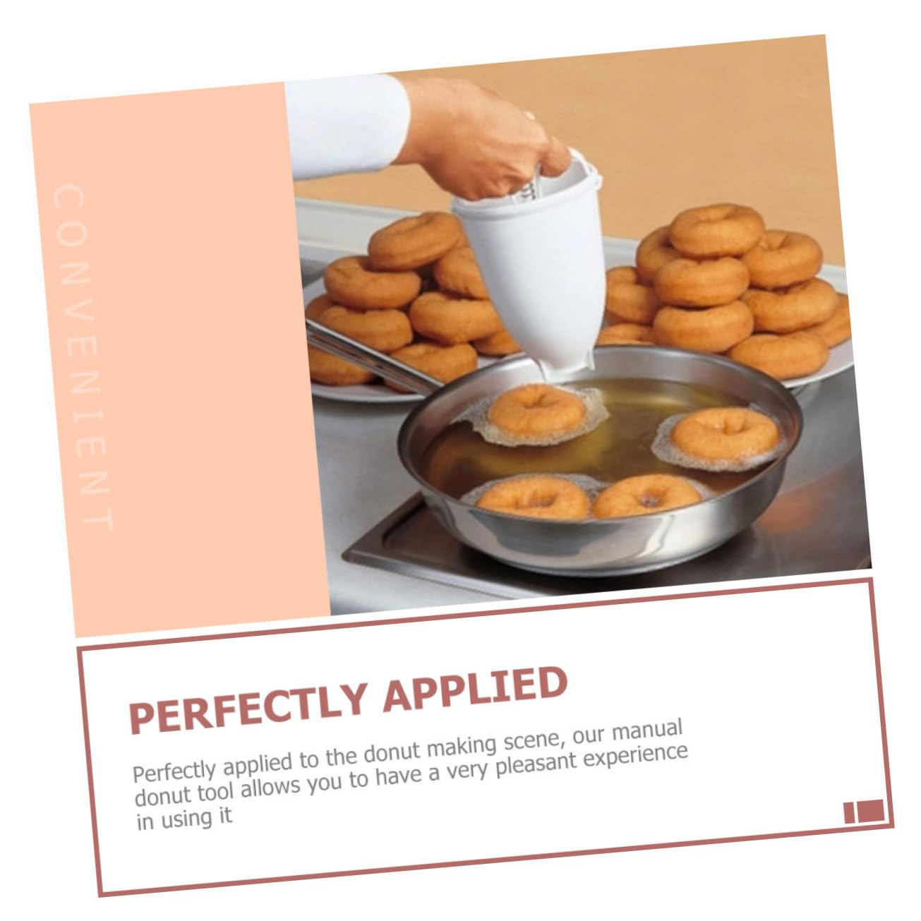 Cabilock 4pcs Manual Doughnut Maker Kit Doughnut Mold for Home Baking Tool for Making Delicious Treats