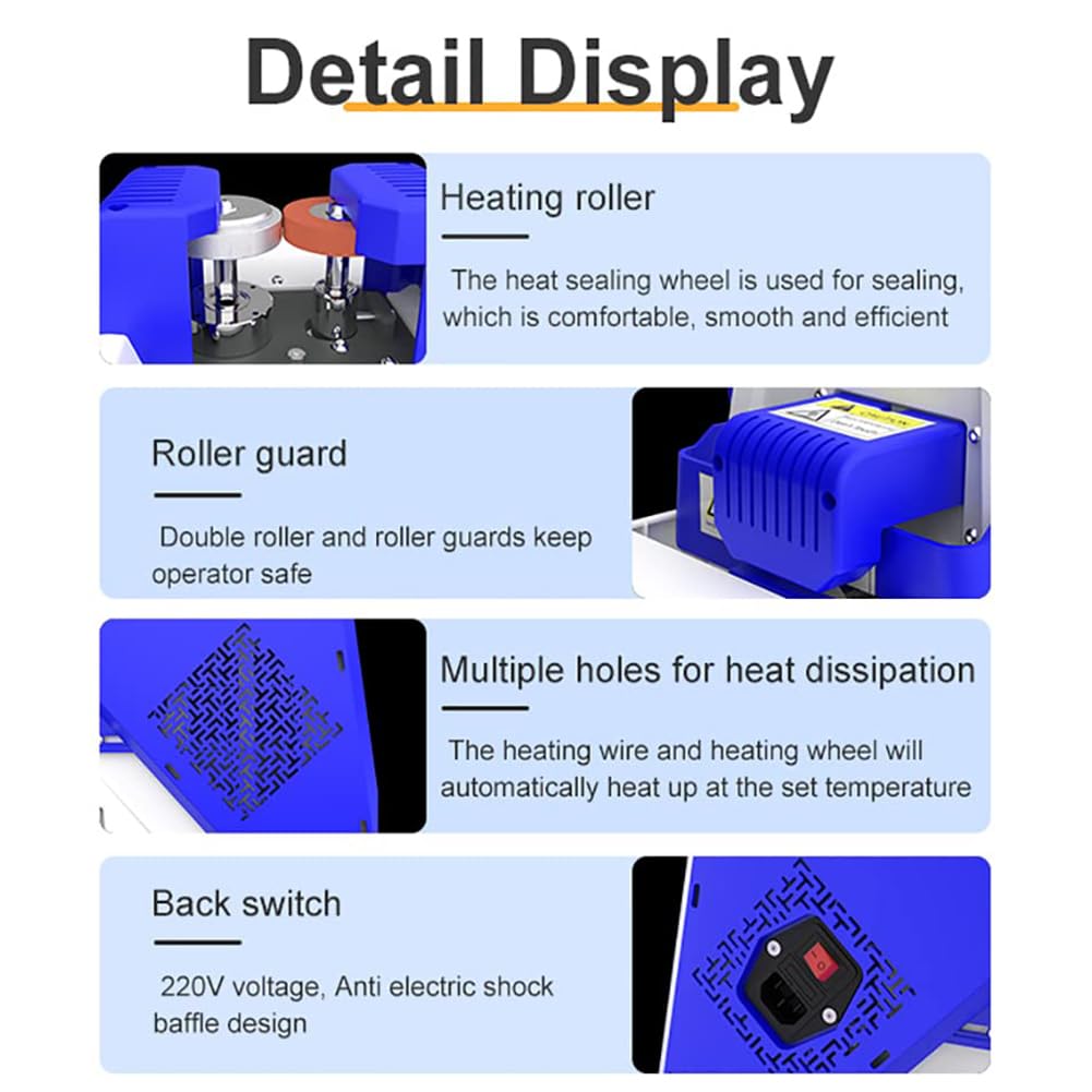 Selladora Térmica Automática De Bolsas De Plástico De 300 W, Selladora De Banda Continua, Envasadora Automática De Alimentos De 5 M/Min, Selladora Industrial