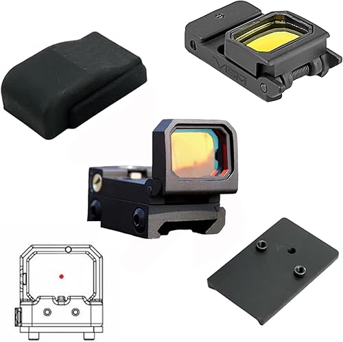 Miniatura 3 de Gotical Combo de 2 pistolas de mano Picatinny accesorios de montaje en riel con mira micro de punto rojo