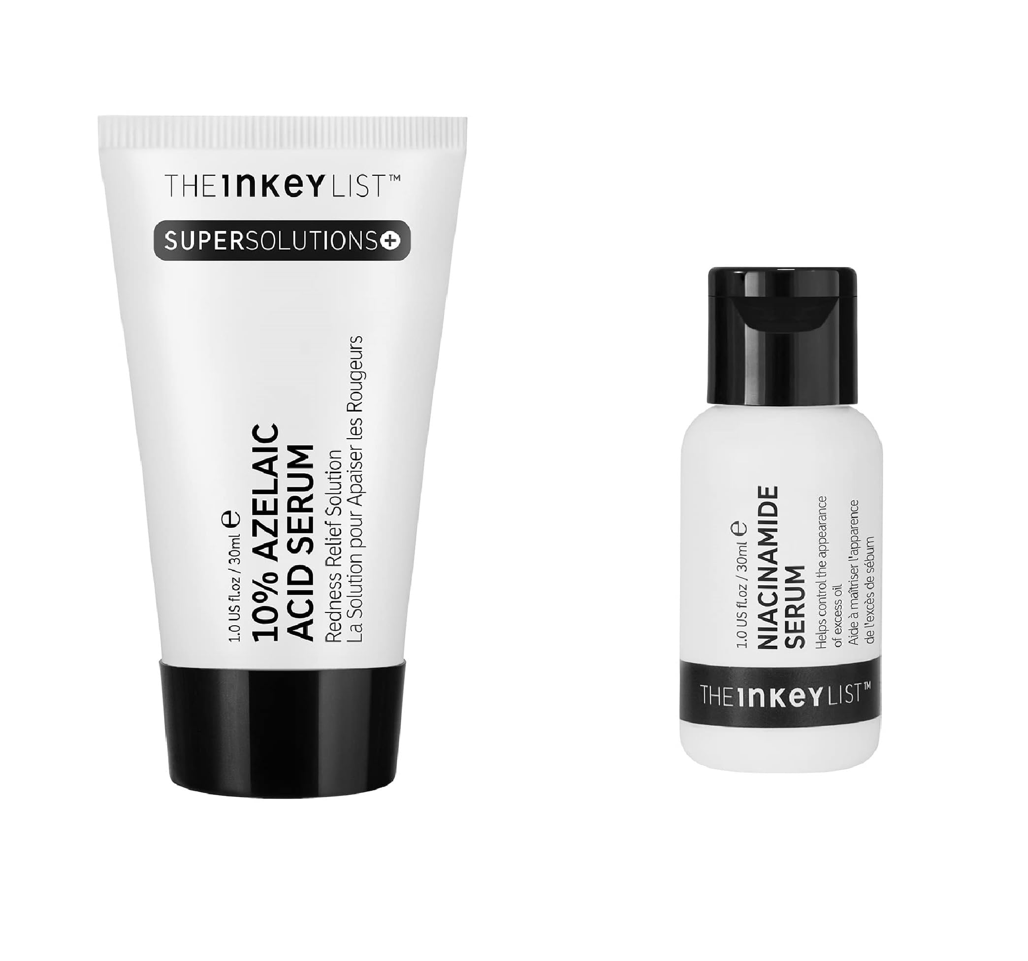 The INKEY List | Azelaic Acid 10% Serum | Supersolutions | 30ml & 10% Niacinamide Serum zur Kontrolle von überschüssigem Öl und Rötungen 30 ml
