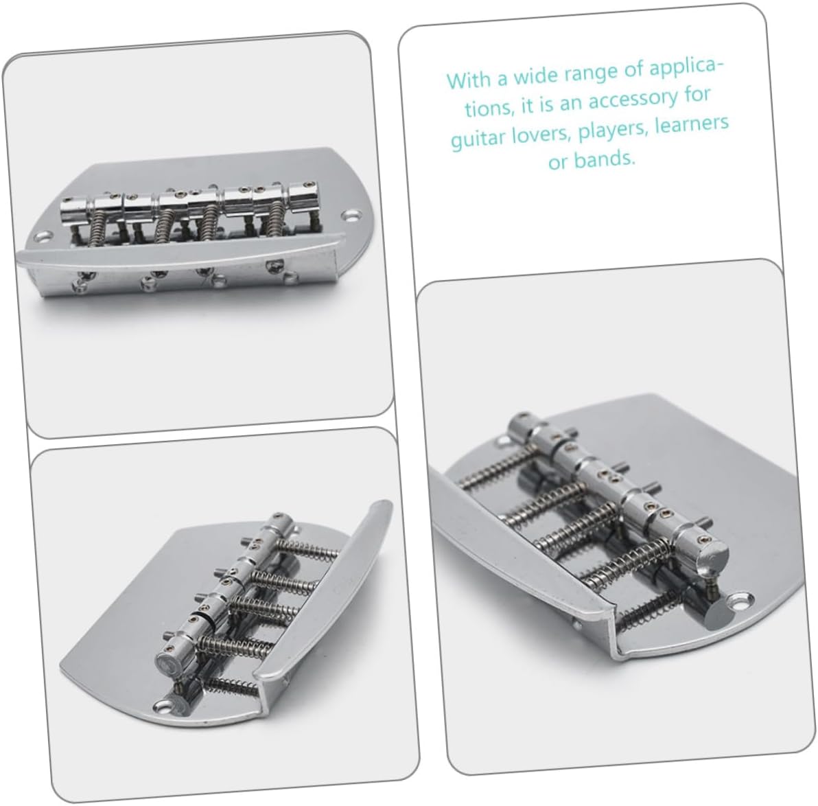 Abaodam Durable Metal Guitar Tailpiece Bridge String Bass Easy to Install Space-saving Design Sturdy Construction for Electric Guitars and Bassists