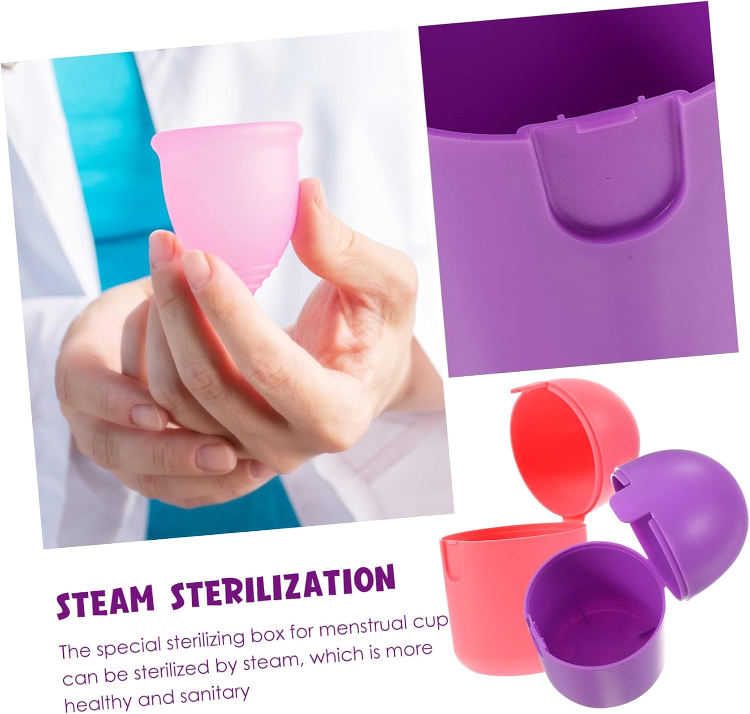 2Pcs Container Microwave Female Accessory Cleaner Period Holder High Grade PP Material Portable Personal Hygiene Storage Case