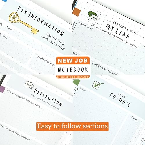 Miniatura 6 de Onboarding & Onwards! - Diario guiado de tapa dura para el trabajo, negocios, profesionales de oficina que comienzan un trabajo, tamaño A5 (5.8 x