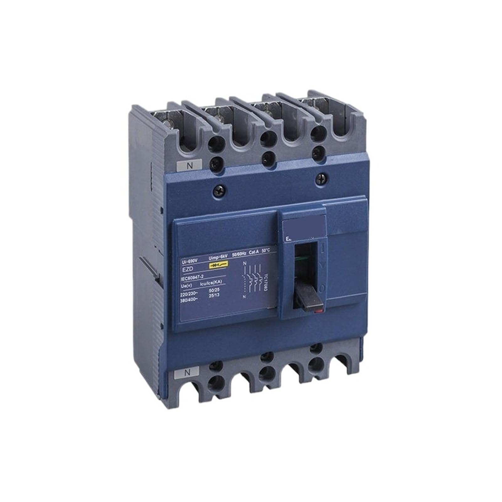 Disyuntor de caja de plastico 4P interruptor automatico 380V EZD100E4100N de 32A tetrapolar 2