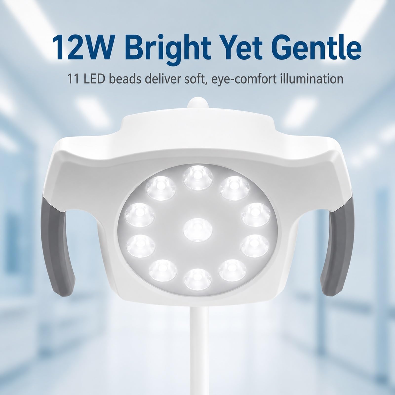 Lampada da Visita a LED da 12W (luce Chirurgica Senza Ombre), per Ginecologia, Ambulatori, Stomatologia e Otorinolaringoiatria