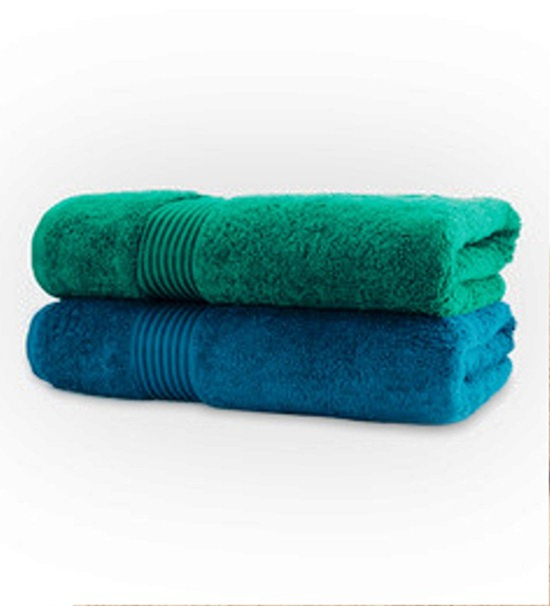 LABNO 100 Cotton 2 Piece MultiColor Bath Towel Set, 350 GSM Size