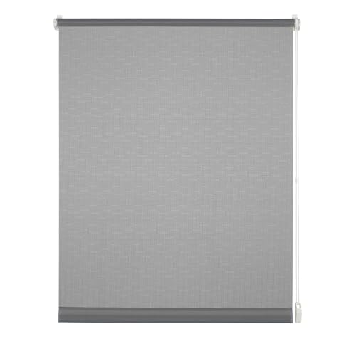 GARDINIA Rollo ohne Bohren, Zum Kleben oder Klemmen, Blickdicht, Sichtschutz, Blendschutz, Inkl. Montage-Teile, EASYFIX, Hellgrau, 60 x 150 cm (BxH)