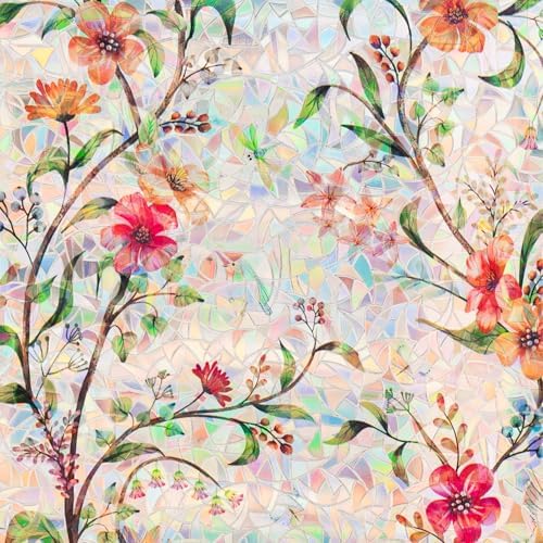 Stained Glass Window Film Static Cling Door Privacy Film Decorati...