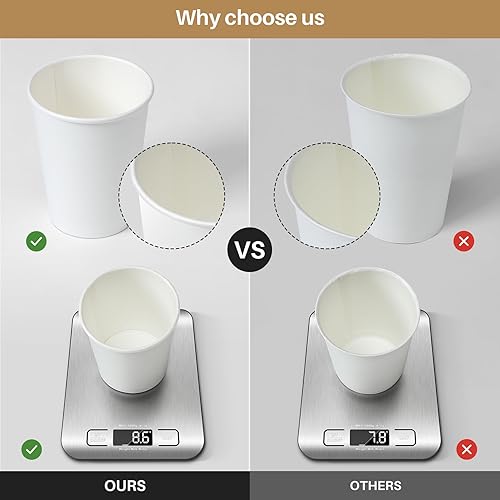 Miniatura 3 de AOZITA Tazas de café de 12 onzas con tapas, 150 juegos de vasos de papel con fundas y pajitas, vasos de papel desechables, tazas de café para