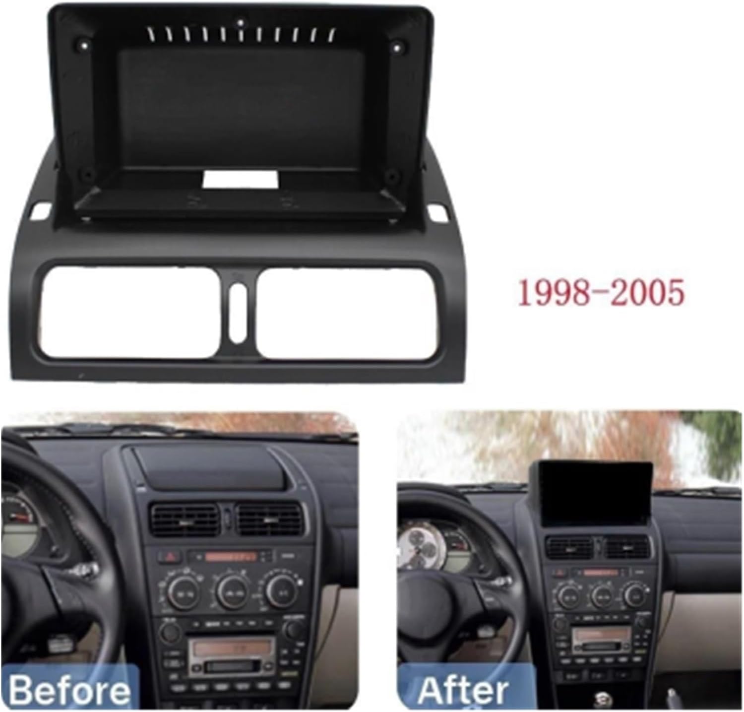 に適合する アルテッツァ 1998-2002 2003 2004 2005 9インチ カーフェイシア ラジオパネル ダッシュキット