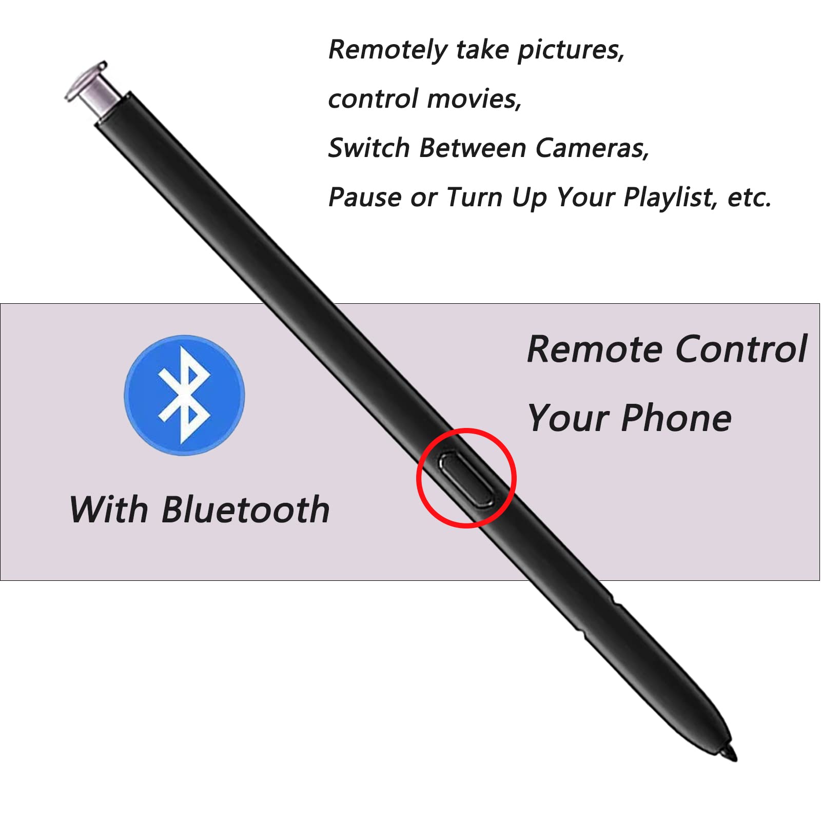 Lavender Galaxy S23 Ultra Stylus Pen con Bluetooth de repuesto para Samsung Galaxy S23 Ultra 5G S Pen Stylus Pen con control remoto S23 Ultra S Pen, color morado