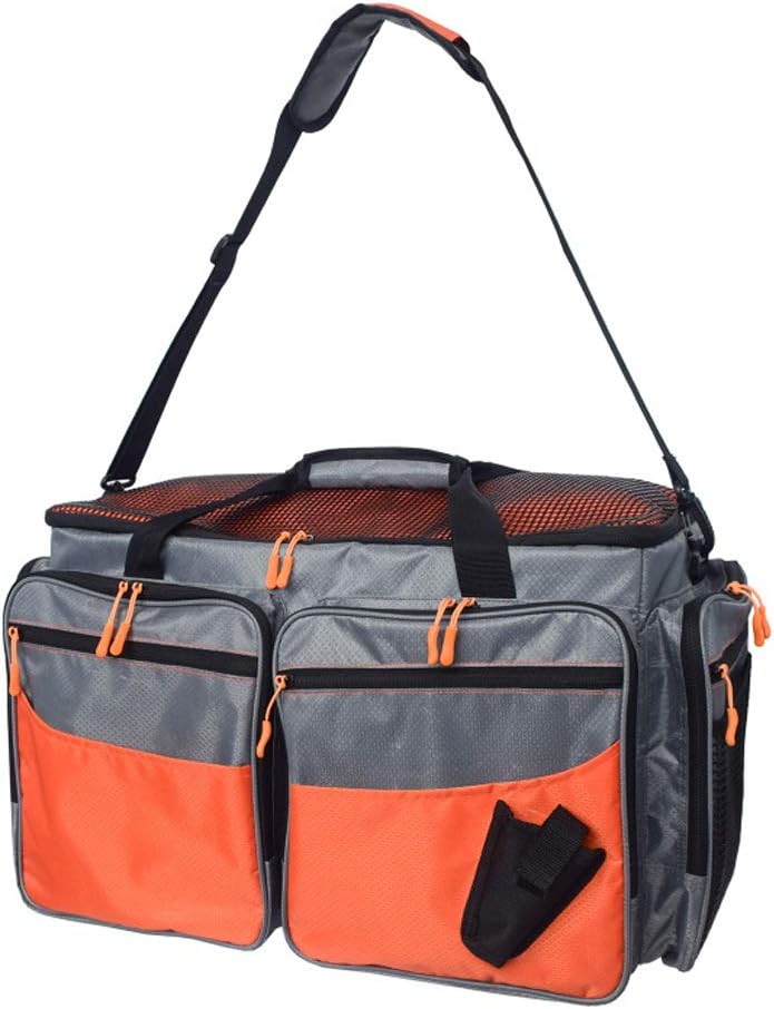 Large Fishing Tackle Bags, Multipocket Dual Compartment