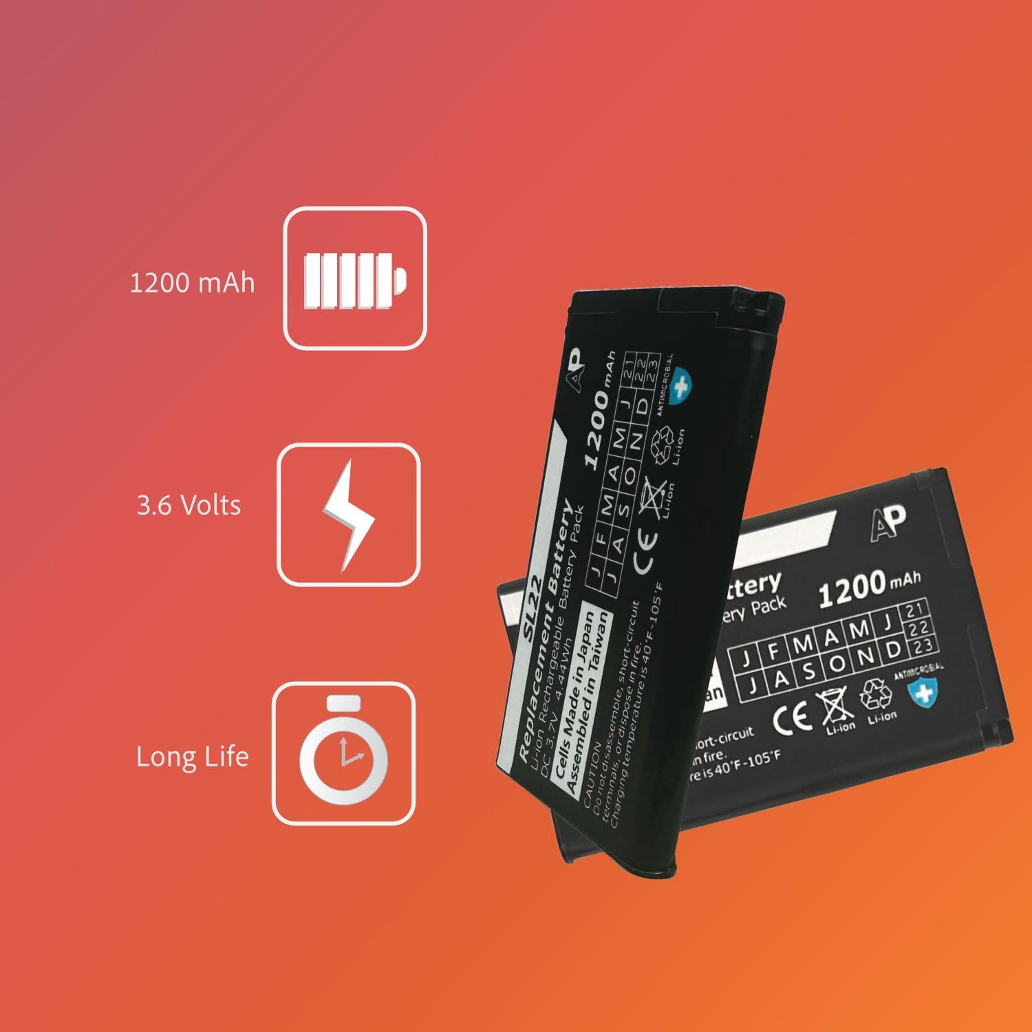Artisan Power Replacement Battery for Honeywell Captuvo | Best for Captuvo SL22, SL42, and SL62 Enterprise Sleds | 3.7 Volts | 1200 mAh | Lithium Ion | Replaces BAT-MOB00 and 55-003233-01