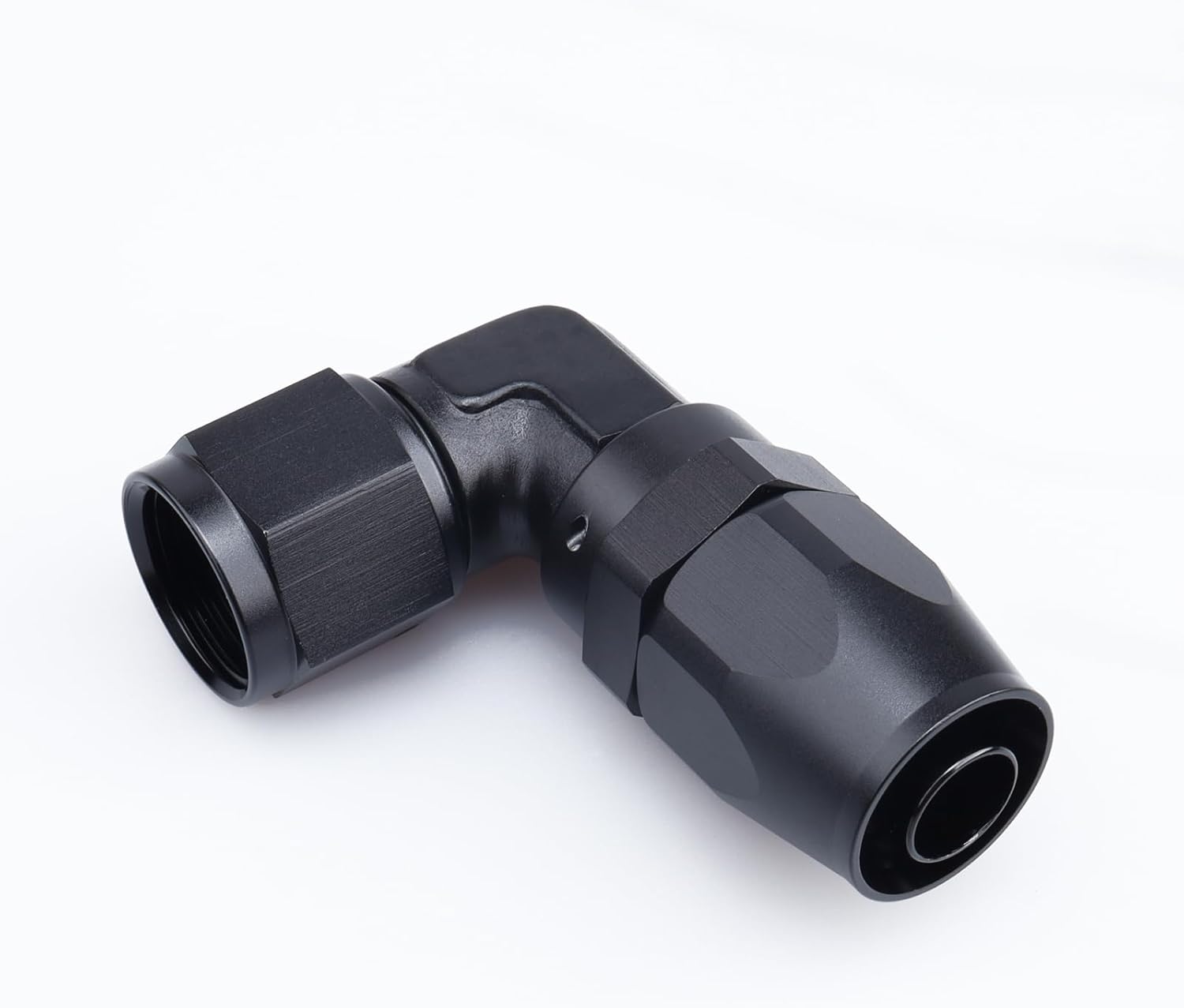AC PERFORMANCE -16 AN 90 Degree Low Profile Forged Swivel Elbow Hose End Fitting, Black Aluminum