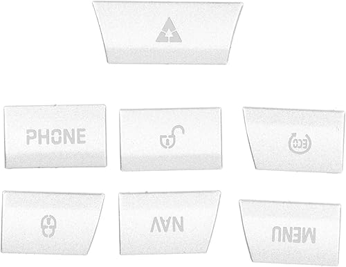 Miniatura 2 de Fydun Cubierta de botón para panel multimedia, 7 unidades, aleación de aluminio plateada, ajuste para Jaguar Xf 20122015