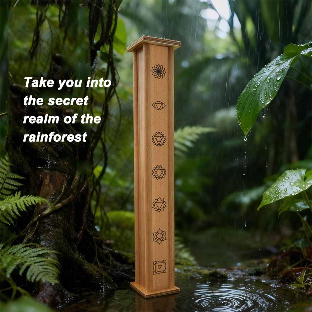 Bâton de pluie naturel, maintien de 30 secondes, faisceau sonore de chant de méditation, 62 * 10CM