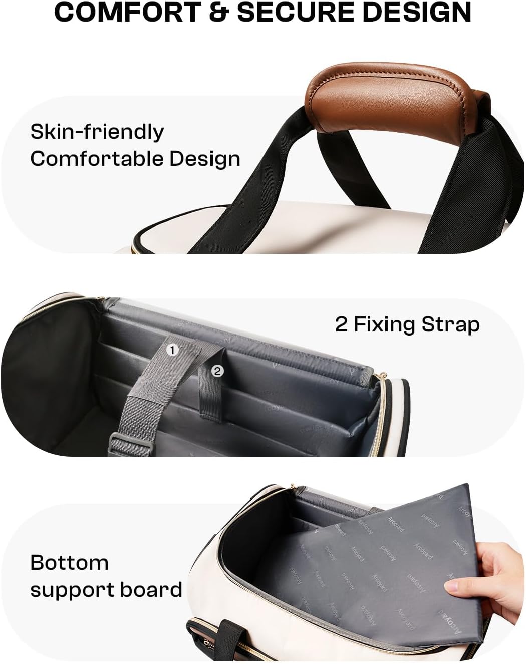 Rolling Craft Bag with Wheels, All-in-One Rolling Scrapbook Tote No Installation Required, Rolling Teacher Bag Fits 16” Laptop, Art bags for supplies for DIY, Sewing, Scrapbooking Supplies,Beige Brown - Image 3