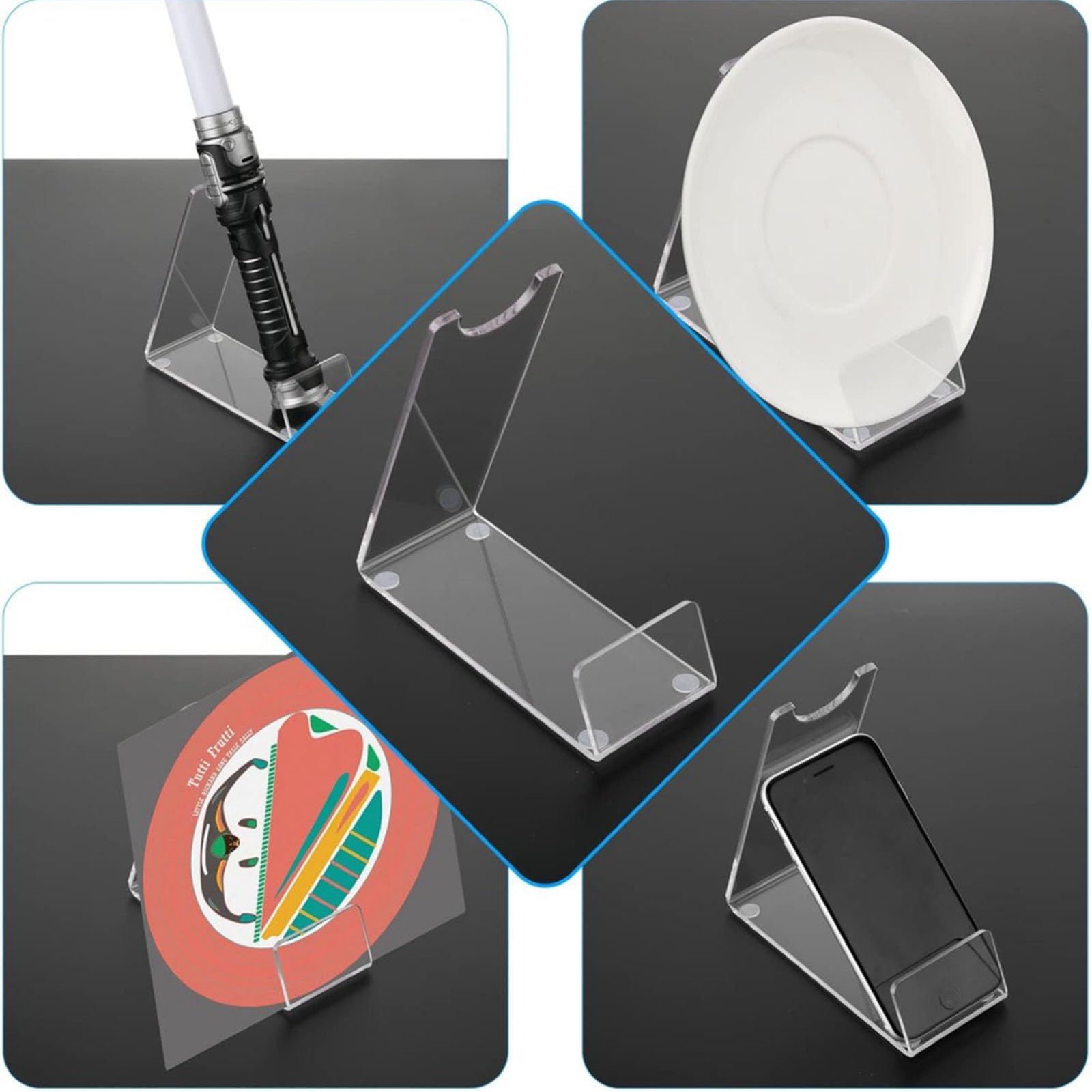 Supporto Espositore Per Spada Laser In Acrilico Trasparente, Con Cuscinetto Antiscivolo, Per Foto, Telefono, Spade - 2
