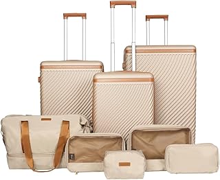 Bioworld Viggio 8-Piece Packing Cube Brown Luggage Set