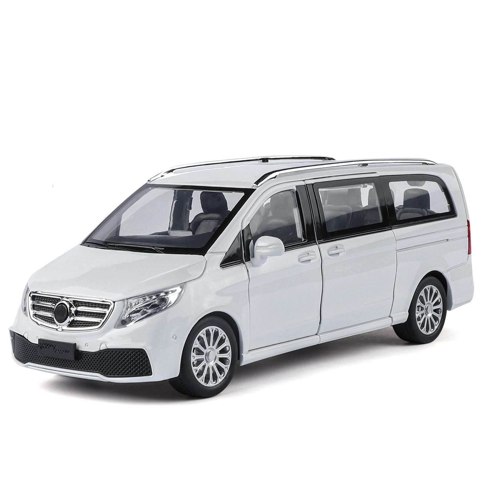 BANKOTO Diecast Car 1:24 For Benz V260L Diecast Metal Alloy Car Model Collection Collectible(White)