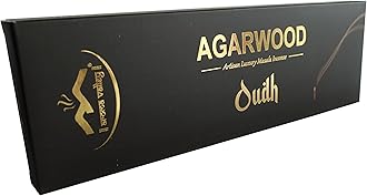 Oud Agarwood Incense Sticks - Artisan Luxury Masala Incense - Handcrafted Long-Burning (75 Minutes) Extra-Thick Sticks - Exotic Divine Scent for Home, Spirituality & Meditation - Oudh