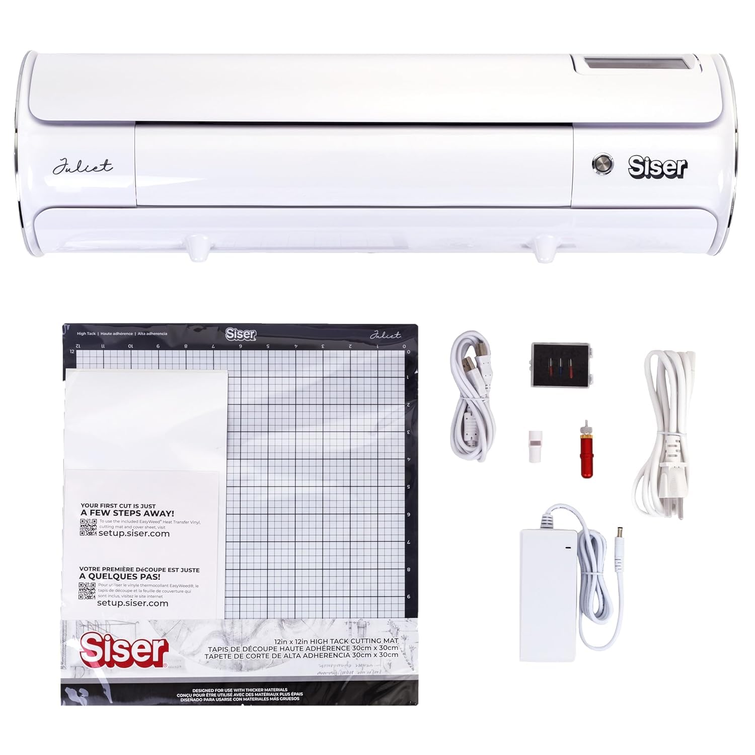 Siser Juliet® Plotter da taglio ad alta definizione – Con una luce di 30cm, Juliet taglia materiali sia con che senza il tappetino incluso (30x30cm).