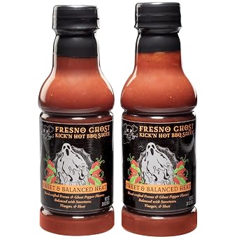Tony Piggs Kickn Hot BBQ Sauce, Fresno Ghost Flavor 2 Pack Set 19 oz ea