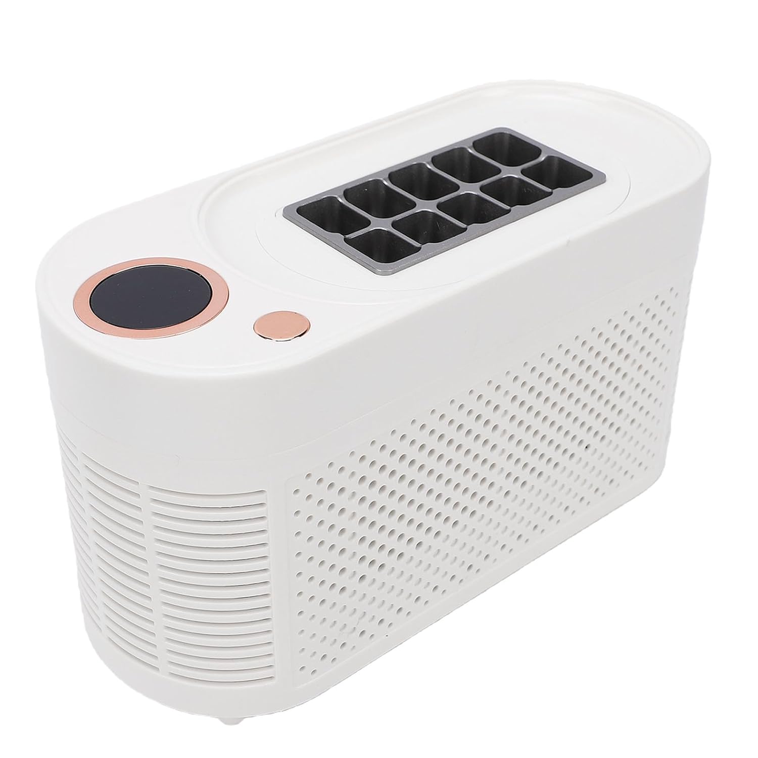 Mini Countertop Ice Maker, Portable Ice Machine with Carry Handle 10 Cubes in 10 Mins Hollow 15 Mins Solid for Home Camping Office Car (US Plug)