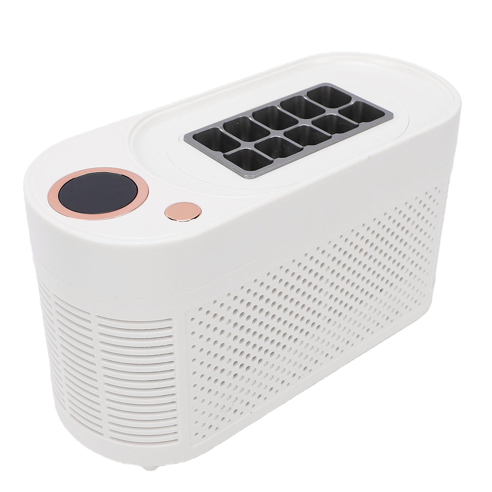 Brrnoo Mini Ice Maker Macchina per il Ghiaccio da Banco Macchina per Ghiaccio Portatile con 10 Cubetti in 15 Minuti Contenitore per Automatico a Doppia Alimentazione per (Spina europea)