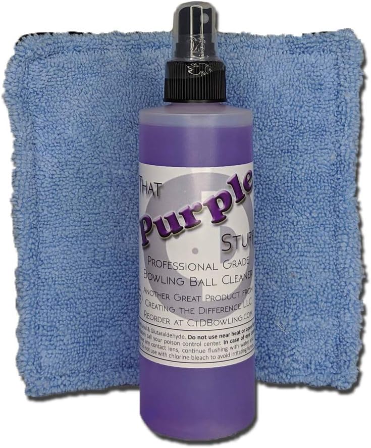 Creating the Difference Basic Bowling Ball Starter Kit | That Purple Stuff | 8 oz | CTD Power Pad | USBC Approved | Removes Dirt, Oil & Scuff Marks | Bowling Ball Cleaning Kit | Bowling Supplies