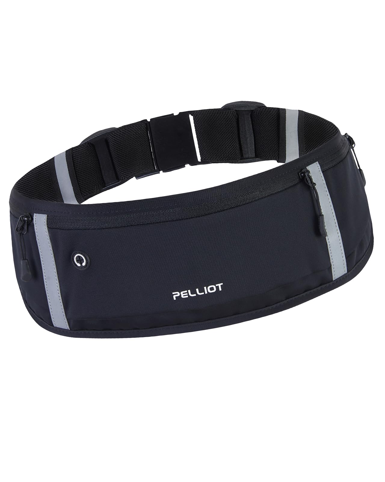 PELLIOT Running Belt for Women Men Slim Fanny Pack Phone Money Waist Pack Belt Bag for Hiking Cycling Exercise Running Black