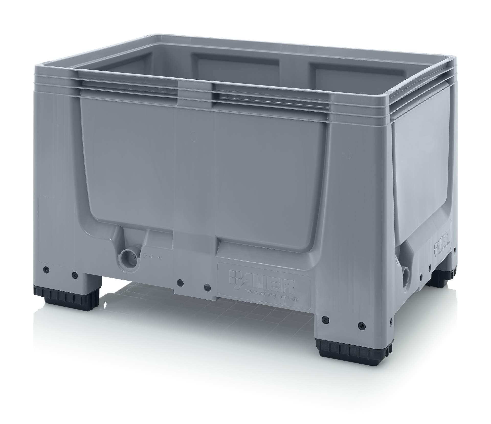 Auer BigBox Fermé 120x80x79 Caisse-Palette, Grande Caisse, Conteneur à Palettes, 535 Litres, Gris