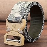 Larghezza: 3.8cm LLZZPPD Cintura di Tela Maschio Tela Multi-Funzione Militare Cintura Mimetica, K, 120 Cm