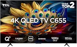 Smart TV TCL 55 Polegadas QLED 4K C655 WiFi Bluetooth Google TV HDR10+ Subwoofer Dolby Atmos 55C655