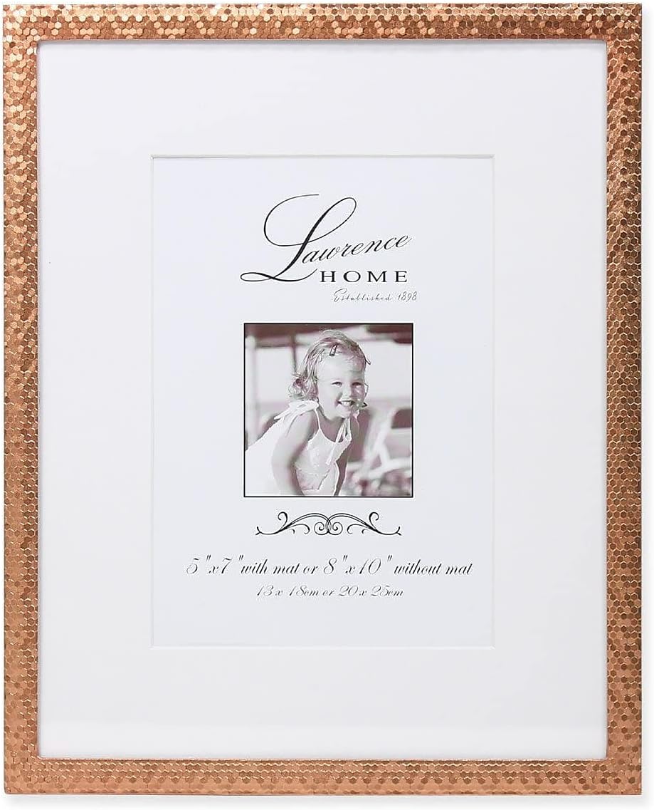 Lawrence Frames Shimmer Metal Picture Frame, 4 by 6-Inch, Silver