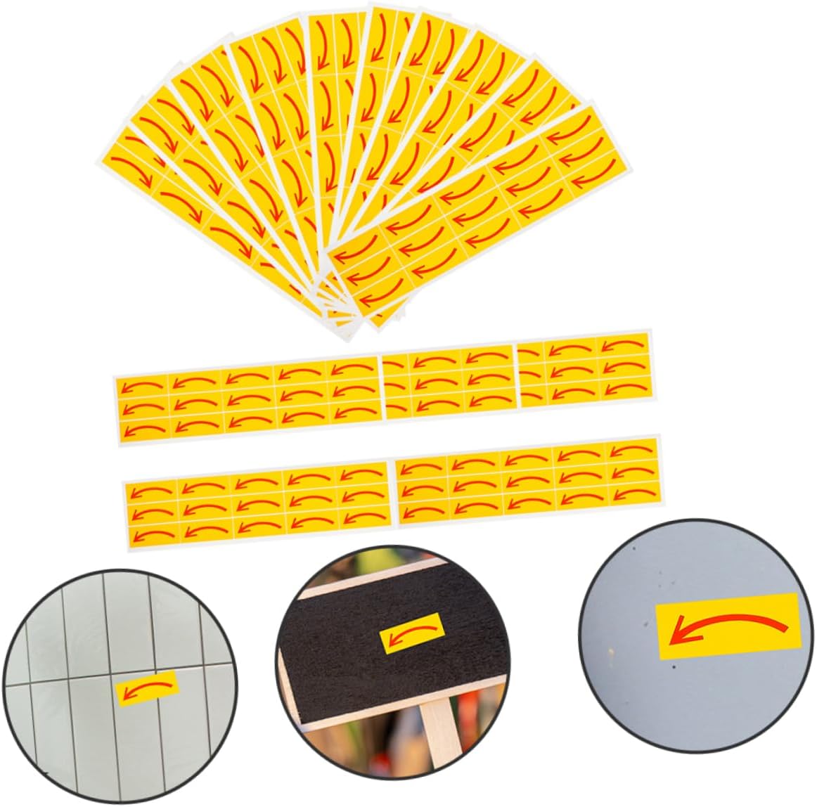 Gatuida 20pcs Removable Adhesive Arrow Floor Markers Directional Stickers for Safety Signage Easy to Install and for Indoor Outdoor Use