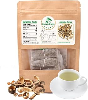 EidolonGreen [China Medicinal Herb] Albizziae Cortex Tea (Mimosa Tree Bark/合欢皮/Hehuanpi/합환피) Dried Bulk Herbs, Non-GMO, Caffeine-Free,15 Bleach-Free Tea Bags