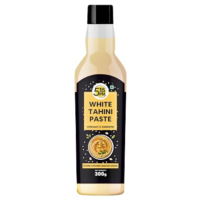 5:15 PM Tahini Paste 300g | White Tahini for Hummus | Tahini Sauce | Ground Hulled Sesame Seeds Paste Smooth & Creamy Na