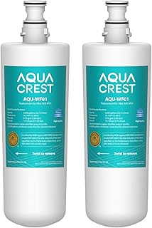 AQUA CREST 3US-AF01 Under Sink Water Filter, Replacement for Standard 3US-AF01, 3US-AS01, Aqua-Pure AP Easy C-CS-FF, WHCF-SRC, WHCF-SUFC, WHCF-SUF Water Filter, NSF/ANSI 42 Certified (Pack of 2)