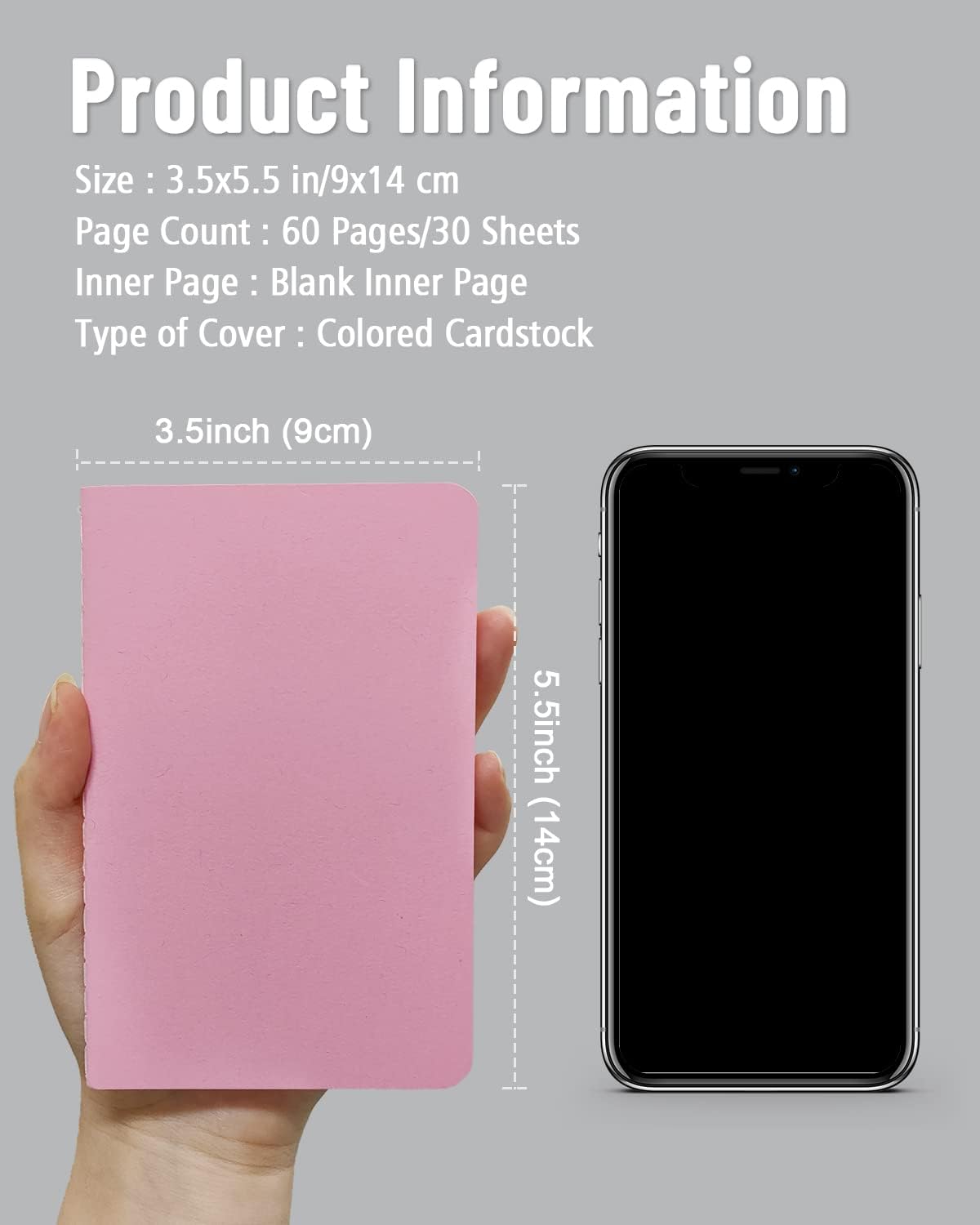 Gwybkq Small Unlined Pocket Notebooks 12 Pack Mini Notepads Journal Blank Sketch Book Pad for Kids Plain Notebooks Drawing Pad 3.5 x 5.5 Inches, 30 Sheets/60 Pages(Colorful Cover) - Image 2