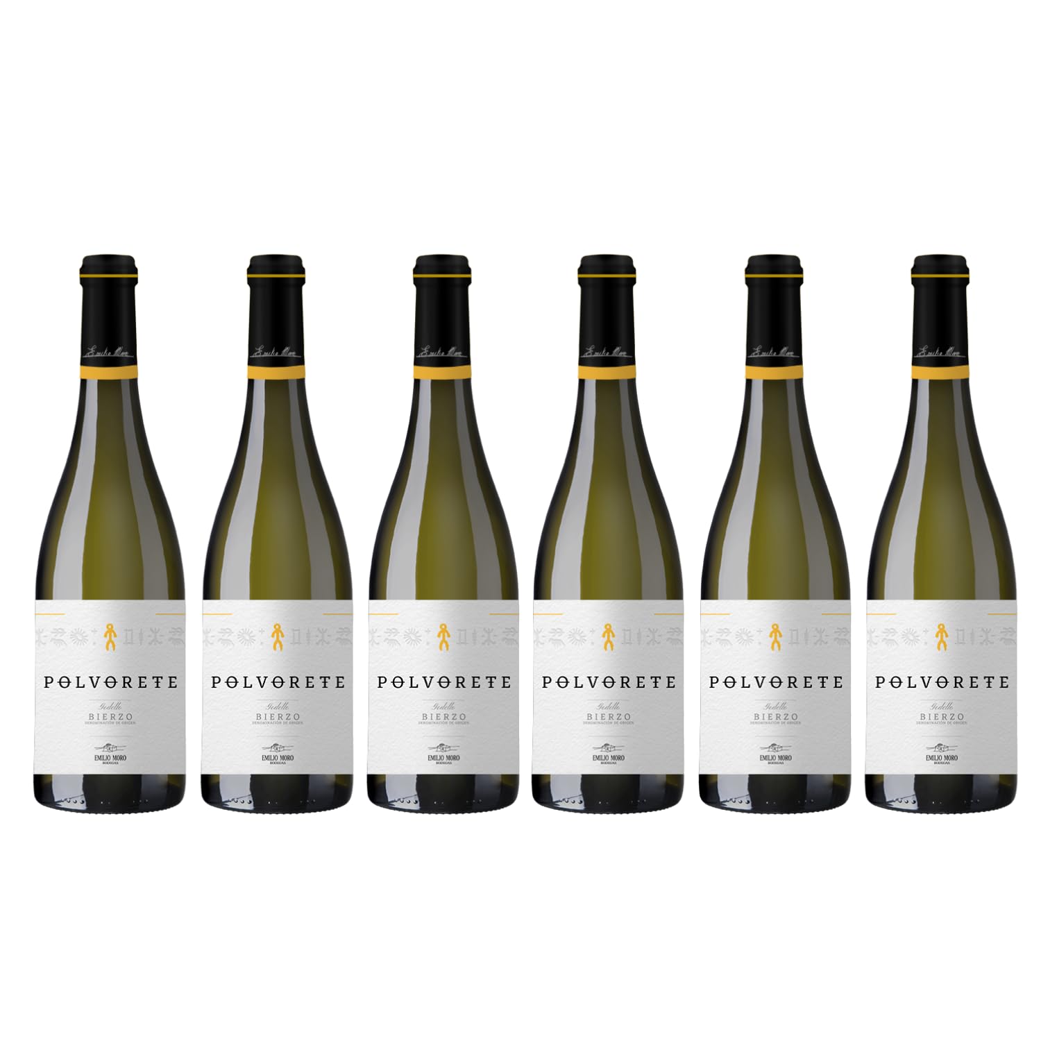 EMILIO MORO - Polvorete, Vino Blanco Afrutado, Variedad Godello, El Bierzo - Pack de 6 Botellas x 750 ml