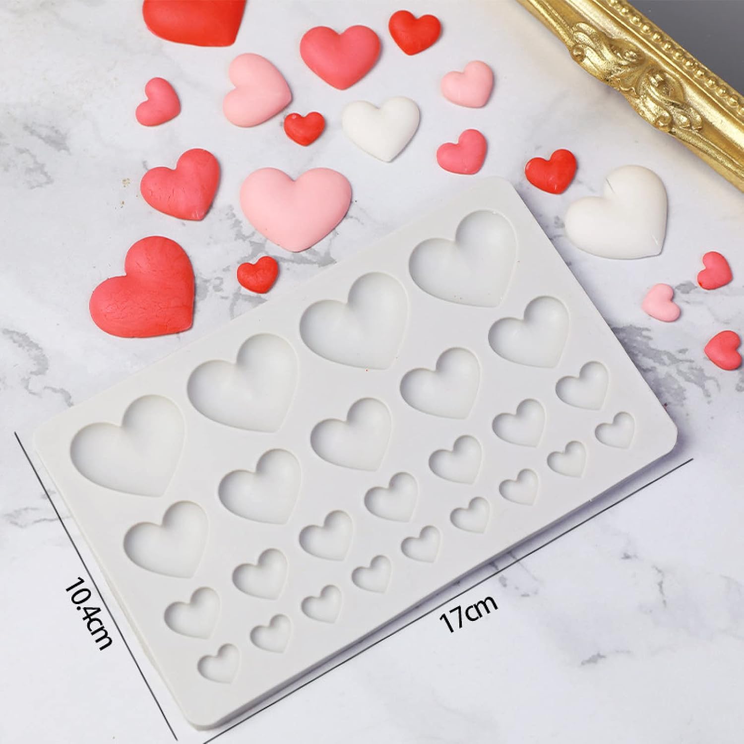 Silicone Bake Molds Diy Love Silicone Mold Chocolate Fondant Cake Mold Heart Shaped Dessert Decoration Supplies 2Pcs