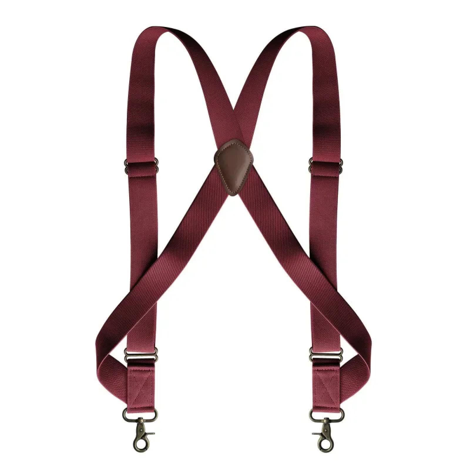 Bretelles Suspender Bretelles pour Hommes en Forme De X 2 Clips Sangles Réglables Stretch Larges Bretelles De Travail