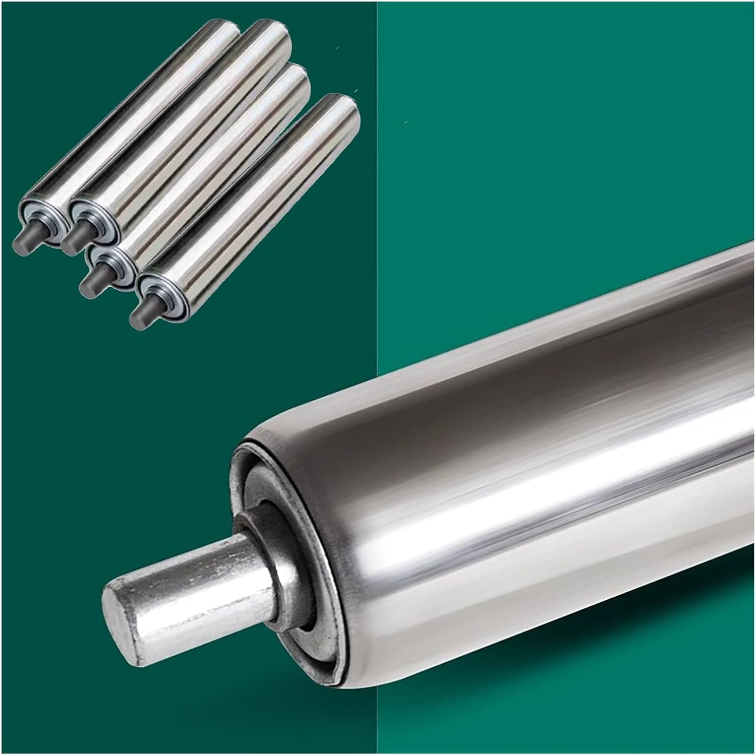 Heavy-Duty Stainless Steel Conveyor Rollers 25mm-60mm, Versatile Support for Home/Industrial Use, Ideal for Moving Heavy Loads (Dia 60mm/2.4in, L 900mm/35.4in)